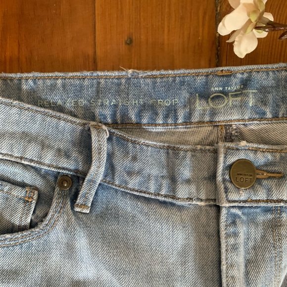 LOFT | Relaxed Straight Crop Jeans | 2 - Picture 3 of 9